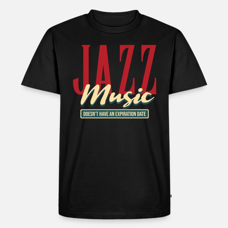 Jazz - Männer Premium Bio T-Shirt - Schwarz