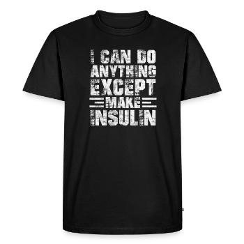 Diabète diabète insuline cadeau de sucre dans le sang - T-shirt Premium bio Homme - noir - Devant - Nico (187cm)