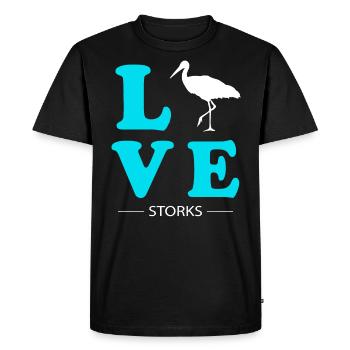 Stork - Men's Premium Organic T-Shirt - black - Front - Nico (187cm)