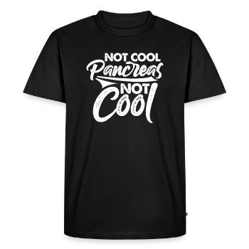 Diabète - T-shirt Premium bio Homme - noir - Devant - Nico (187cm)
