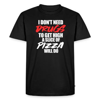 Diabète - T-shirt Premium bio Homme - noir - Devant - Nico (187cm)