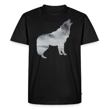 Nature du loup - T-shirt Premium bio Homme - noir - Devant - Nico (187cm)