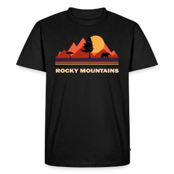 Montagnes - T-shirt Premium bio Homme - noir - Devant - Nico (187cm)