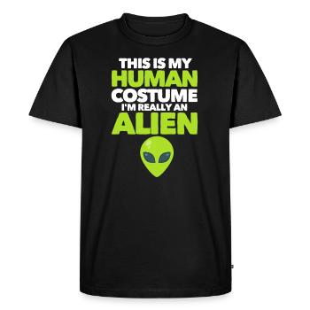 Extraterrestre - T-shirt Premium bio Homme - noir - Devant - Nico (187cm)