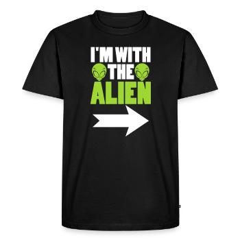 Extraterrestre - T-shirt Premium bio Homme - noir - Devant - Nico (187cm)