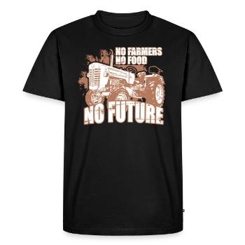 tractor - Men's Premium Organic T-Shirt - black - Front - Nico (187cm)