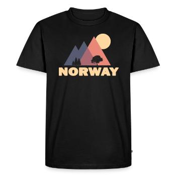 norwegen - Männer Premium Bio T-Shirt - Schwarz - Vorne - Nico (187cm)