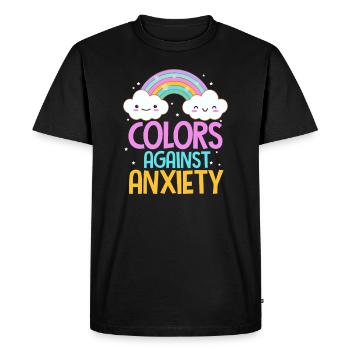 Anxiety Anxiety Depressed Anxious Gift - Men's Premium Organic T-Shirt - black - Front - Nico (187cm)