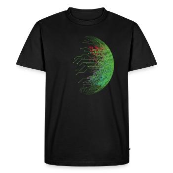 Cadeau de nerd informatique programmeur de code binaire - T-shirt Premium bio Homme - noir - Devant - Nico (187cm)