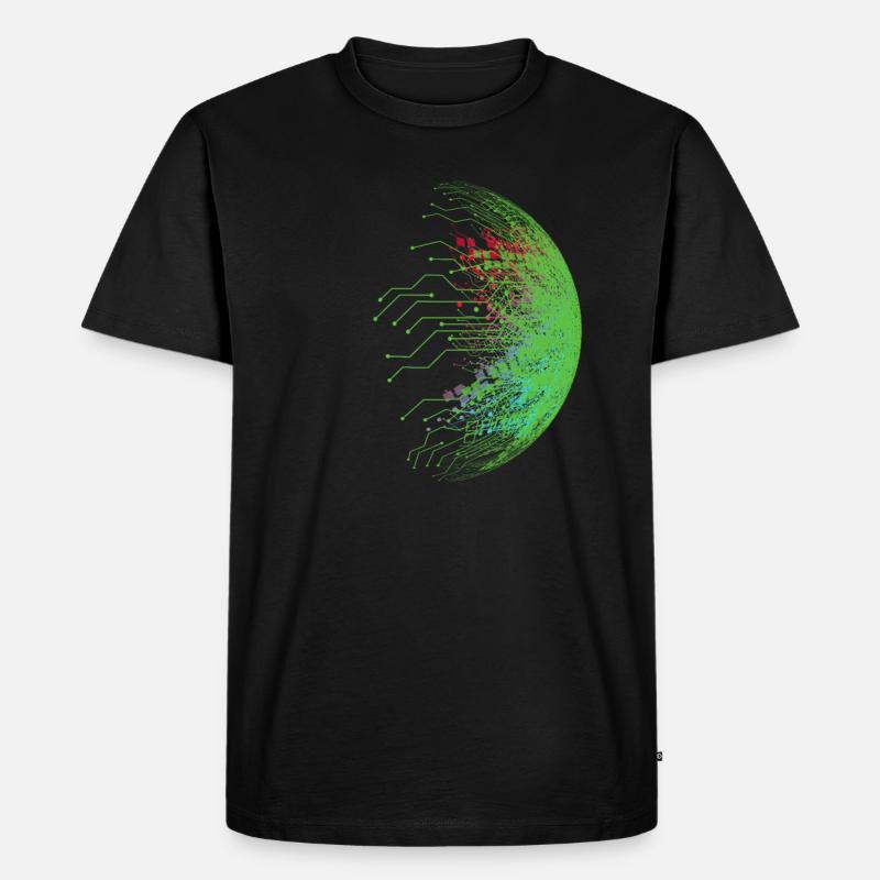 Binär Code - Männer Premium Bio T-Shirt - Schwarz