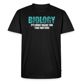 Biologie science biologiste laboratoire bio cadeau - T-shirt Premium bio Homme - noir - Devant - Nico (187cm)