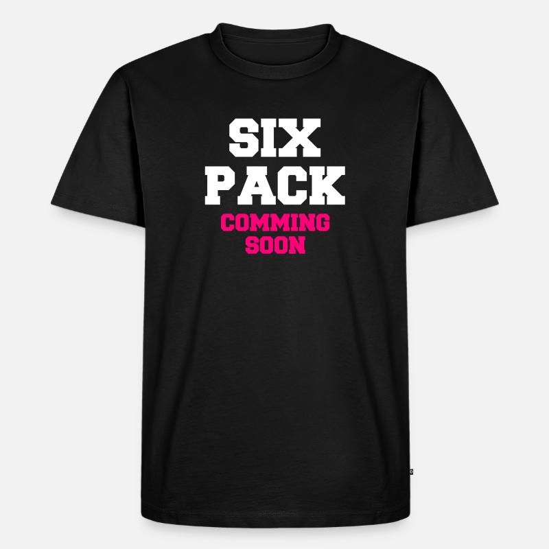 Six pack - Männer Premium Bio T-Shirt - Schwarz