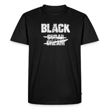 Black coffee - Men's Premium Organic T-Shirt - black - Front - Nico (187cm)