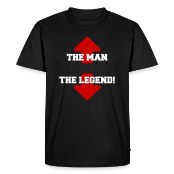 Man penis messed up perverse pants funny humor - Men's Premium Organic T-Shirt - black - Front - Nico (187cm)
