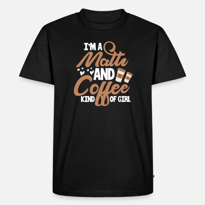 Kaffee Mathematik - Männer Premium Bio T-Shirt - Schwarz