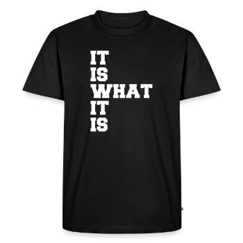 It is what it is - Men's Premium Organic T-Shirt - black - Front - Nico (187cm)