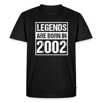 2002 - Männer Premium Bio T-Shirt - Schwarz - Vorne - Nico (187cm)