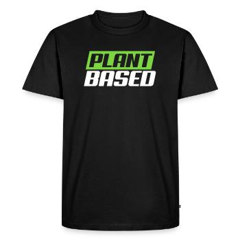 Fitness végétalien - T-shirt Premium bio Homme - noir - Devant - Nico (187cm)