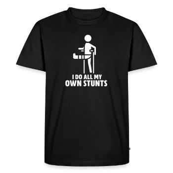 Accident de jambe cassée hôpital cadeau de jambe de plâtre - T-shirt Premium bio Homme - noir - Devant - Nico (187cm)