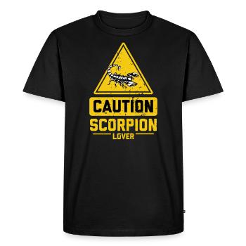CAUTION Scorpion Lover - Men's Premium Organic T-Shirt - black - Front - Nico (187cm)