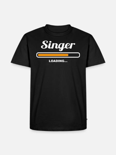 Singer loading - Men's Premium Organic T-Shirt - black
