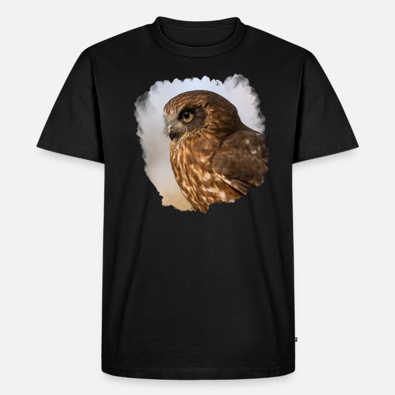 Owl design - Men's Premium Organic T-Shirt - black