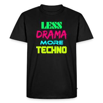 Techno drama electro house music remix festival DJ - Men's Premium Organic T-Shirt - black - Front - Nico (187cm)