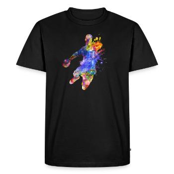 handball - T-shirt Premium bio Homme - noir - Devant - Nico (187cm)