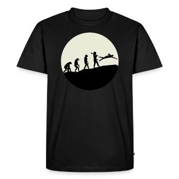 Swimmers Evolution Moon - Men's Premium Organic T-Shirt - black - Front - Nico (187cm)