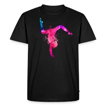 Poirier gymnaste gymnastique fille - T-shirt Premium bio Homme - noir - Devant - Nico (187cm)