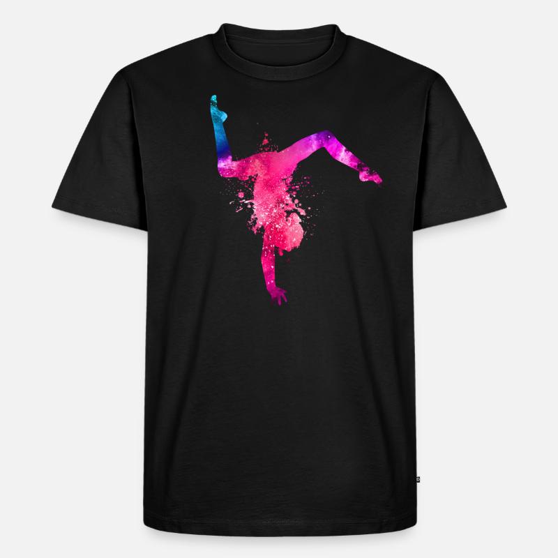 Handstandsturnerin Gymnastik Mädchen - Männer Premium Bio T-Shirt - Schwarz