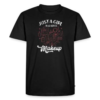 Maquillage - T-shirt Premium bio Homme - noir - Devant - Nico (187cm)