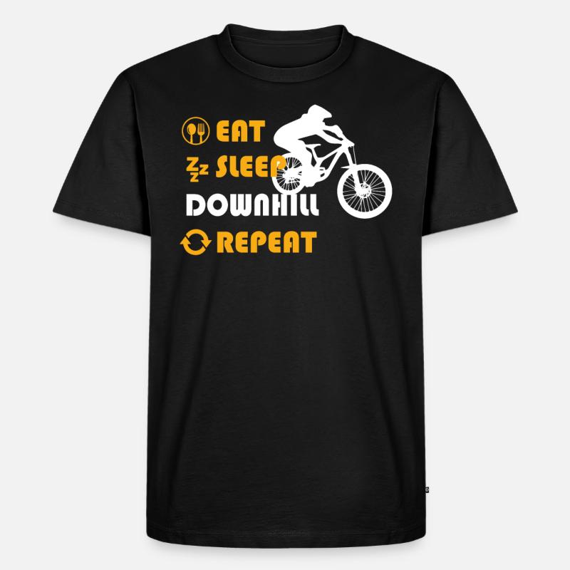 Downhill Graphic Tshirt - Männer Premium Bio T-Shirt - Schwarz