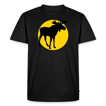 orignal et lune - T-shirt Premium bio Homme - noir - Devant - Nico (187cm)