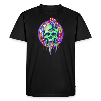 Magic mushroom - Men's Premium Organic T-Shirt - black - Front - Nico (187cm)