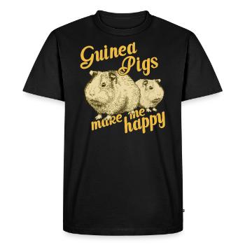 Cochon d'Inde - T-shirt Premium bio Homme - noir - Devant - Nico (187cm)