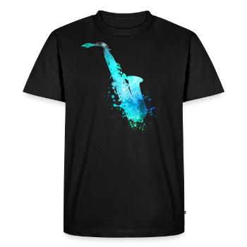 saxophone - T-shirt Premium bio Homme - noir - Devant - Nico (187cm)