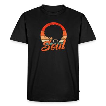 âme - T-shirt Premium bio Homme - noir - Devant - Nico (187cm)