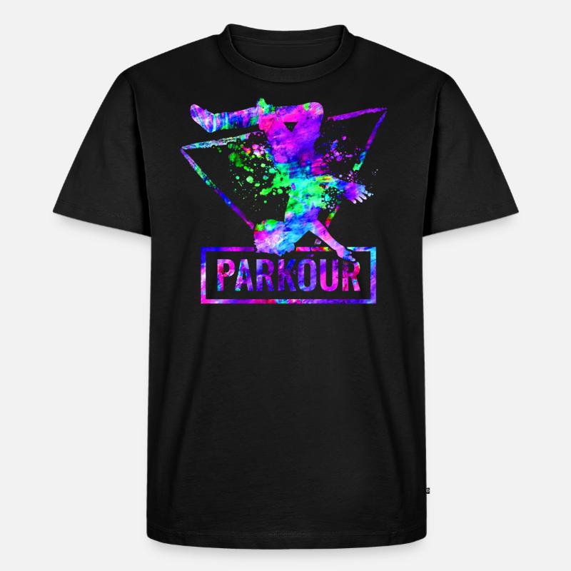 Parkour - Männer Premium Bio T-Shirt - Schwarz