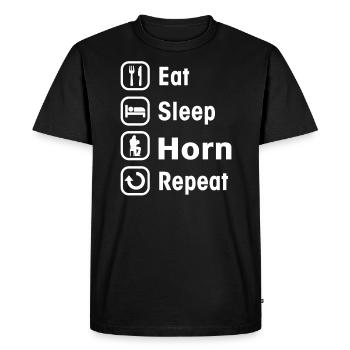 klaxon - T-shirt Premium bio Homme - noir - Devant - Nico (187cm)
