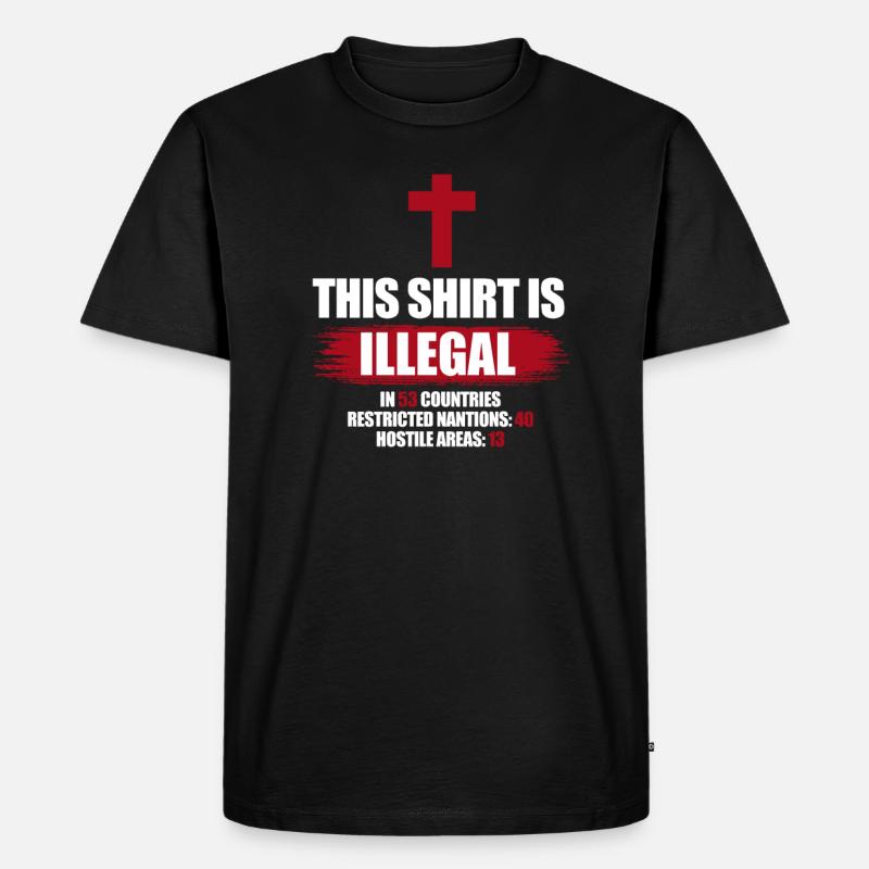 Christlich - Männer Premium Bio T-Shirt - Schwarz