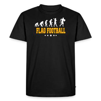 FLAG FOOTBALL - Männer Premium Bio T-Shirt - Schwarz - Vorne - Nico (187cm)