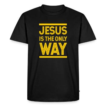jésus, chrétien, dieu, jésus christ, foi - T-shirt Premium bio Homme - noir - Devant - Nico (187cm)