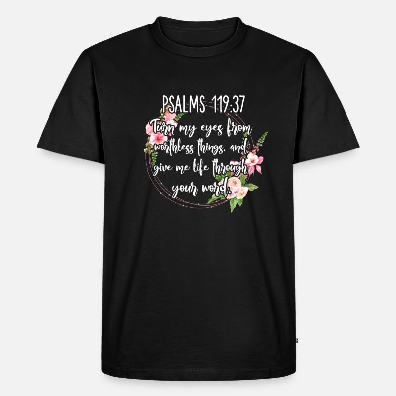 Bibel - Männer Premium Bio T-Shirt - Schwarz