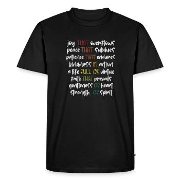 Christlich - Männer Premium Bio T-Shirt - Schwarz - Vorne - Nico (187cm)