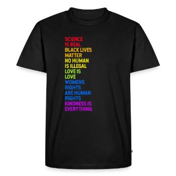 lgbtq, lgbt, fierté gay, gay, arc en ciel, fierté - T-shirt Premium bio Homme - noir - Devant - Nico (187cm)