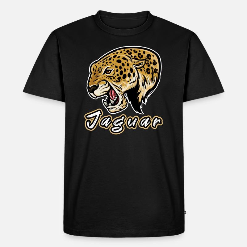 Jaguar - Männer Premium Bio T-Shirt - Schwarz