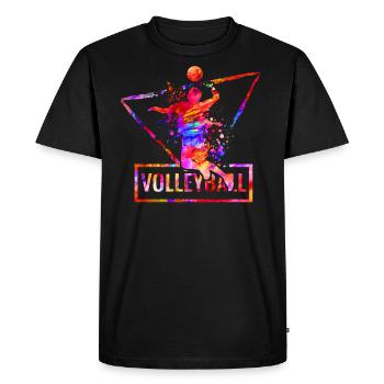 Volleyball - Männer Premium Bio T-Shirt - Schwarz - Vorne - Nico (187cm)