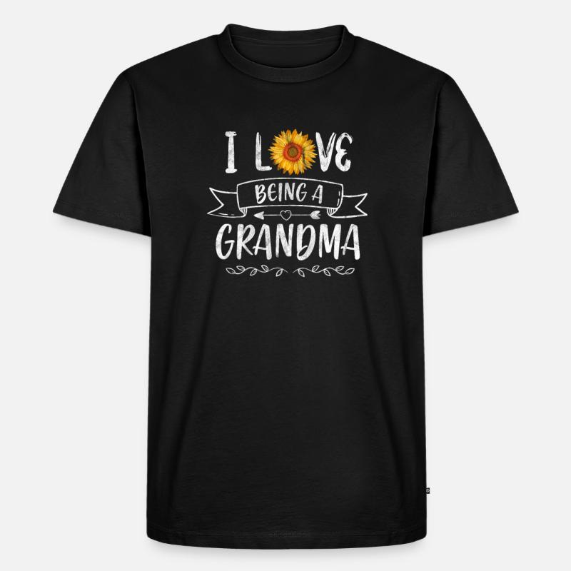 Oma - Männer Premium Bio T-Shirt - Schwarz