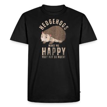 Hérisson - T-shirt Premium bio Homme - noir - Devant - Nico (187cm)